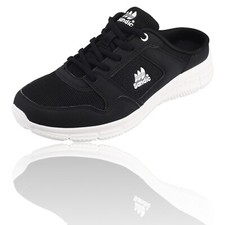 Damen Pantoletten Sneaker Sommer Slipper Sabots Clogs Schlappen Schwarz 36 37