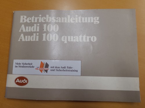Betriebsanleitung audi 100 - audi,