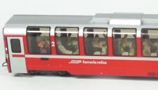 H0m Panoramawagen 2.Kl. Bp 2522 m. 32 ! Figuren RhB LED Bel. Bemo 3294 132 TOP !