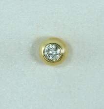 Einzel-Ohrstecker, Ohrschmuck, Ohrring, Solitär-Diamant 0,10 ct in Gold 585/ooo