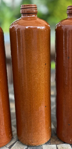 Steingutflasche ton glasiert - 1,