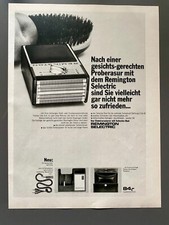Remington Selectric Rasierapparat Original 1968 Vintage Advert Werbung Reklame