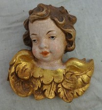 feine Holzfigur Engel Putte