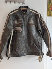 Vintage Echtleder Bikerjacke
