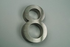 3D-Hausnummer 8 Edelstahl V2A