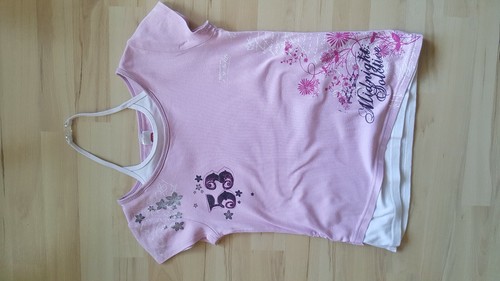 Shirt pink mit aufdruck - t-shirt, in