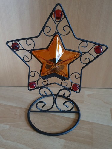 Teelicht stern aus - stern, metall