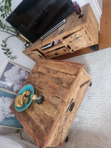 Couchtisch truhe massivholz - couchtisch, ,