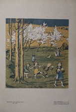 Hans Richard von Volkmann (1860-1927): "Frühling". Farbige Lithographie 1902