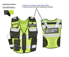 Neu Security Weste m. 2x