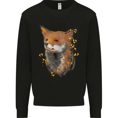 Fox aquarell kinder sweatshirt - aquarell,