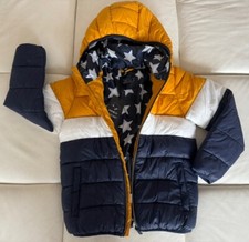 Next Jacke Jungen 6-7 Jahre Gr. 122 blau weiß gelb Sterne Neu Mit Etikett
