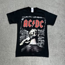 ACDC Herren Rock T-Shirt Kurzarm Small Logo Band Tour Tee Print 6813 Schwarz