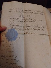 Alte Urkunde Camburg 1868