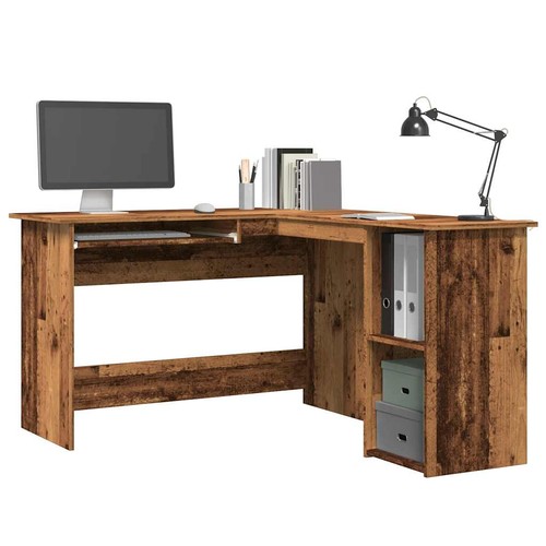 Eckschreibtisch altholz optik - eckschreibtisch, altholz-optik