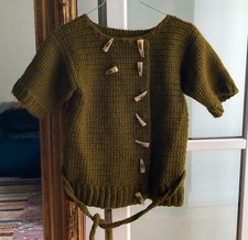 Handgestrickt Strickjacke