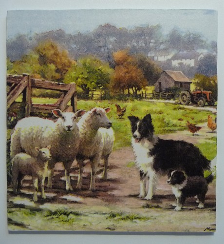 Deko hdf hund schaf - hdf,