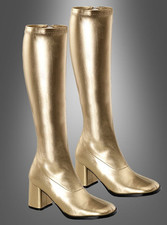 70er Disco Stiefel gold für