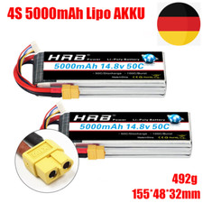 2pcs 14,8V 5000mAh 4S Lipo Akku XT60 für RC Hubschrauber Flugzeug Auto-AKKU LKW