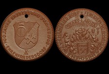 BERGBAU: Porzellan-Medaille