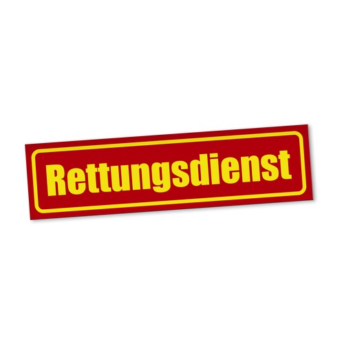 Rettungsdienst magnetschild - rettungsdienst,