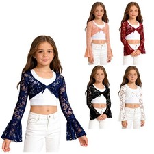 DE Mädchen Spitzen Cardigan
