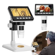 4.3" LCD Digitales Mikroskop 50X-1000X Mikroskop PC-Ansicht für MacOS Windows DE