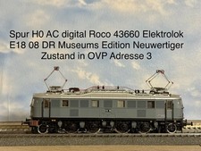 Spur H0 AC digital Roco 43660 Elektrolok E18 08 DR Museums Edition Für Märklin