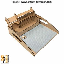 Tragbares A4 Hobby Arbeitsfach mit Farbhalter und Schneidematte