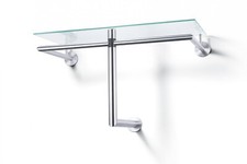 ZACK Edelstahl Wandgarderobe ohne Glasablage ABILIO Garderobe wandmontage 50679
