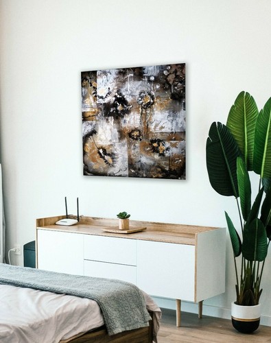 Abstrakt leinwand bild - abstrakt, 90x90