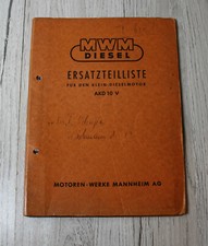 Original MWM Ersatztteilliste
