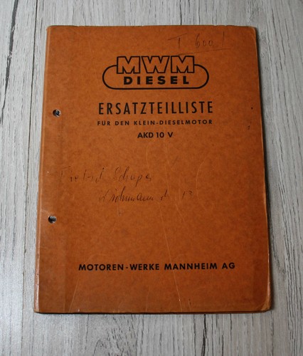 Original mwm ersatztteilliste - mwm,