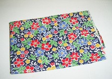 alter Baumwollstoff BLUMEN für Steiff Clown Vorkrieg + Pupptiere Puppen Kleidung