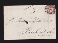 Brief DR EF Mi.19 mit Hufeisenstempel Hamburg 1873 gelaufen