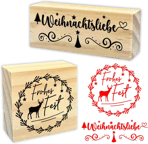 Weihnachtsstempel set frohe - weihnachtsstempel, set,
