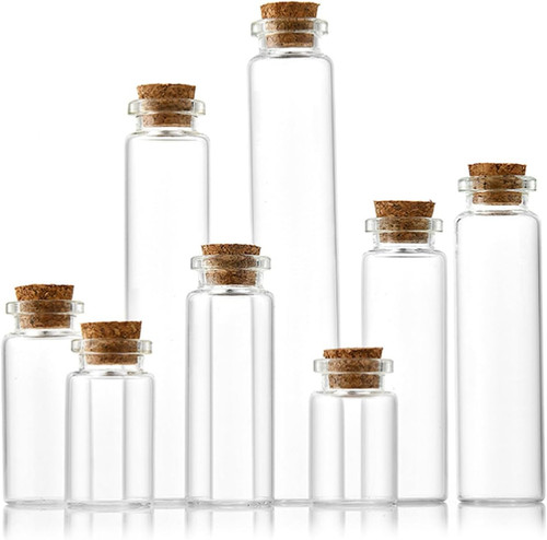 Mini glasflaschen mit korken - mini,