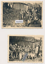 2 x Foto Soldaten am Westwall Bunker Werk 75  (8935a)