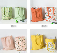 Einkaufstasche Einkaufsbeutel aus Baumwolle Doppelseitig verwendbar