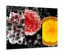 Herdabdeckplatte Ceran 1 teilig 60x52 Obst Rot Abdeckung Glas Spritzschutz Deko