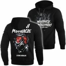 Kapuzenpullover Hoodie Sweatshirt Pullover Ultras Hooligans Schwarz Polska Pyro