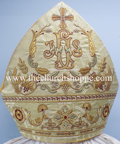 Ihs bestickt bishop mitre - bestickt, bishop's