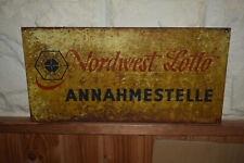 Altes Blechschild Nordwest Lotto Annahmestelle,50er Jahre,Deko,Retro,Vintage