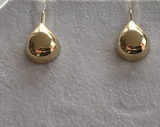 Ohrstecker Ohrhänger Ohrringe Tropfenform Gelb-Gold 585 neuwertig