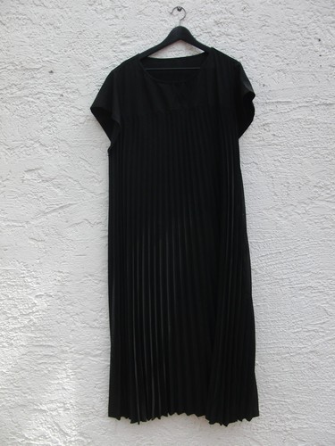 Plissee kleid schwarz 4xl - kleid,