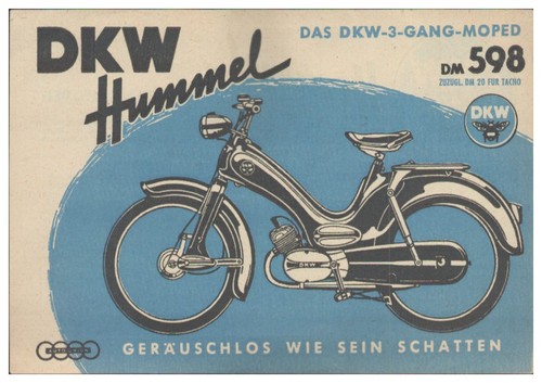 Y1948 dkw hummel gang moped - hummel, 3-gang-moped