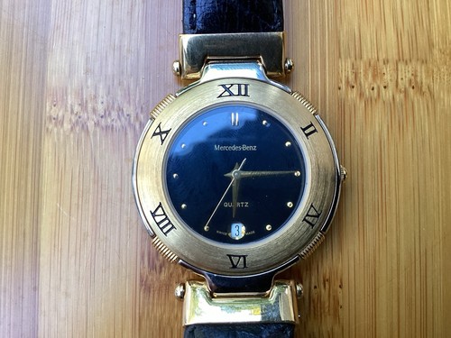 Mercedes benz leder armbanduhr - benz,