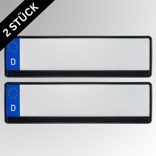 Kennzeichenhalter schwarz - 2x,