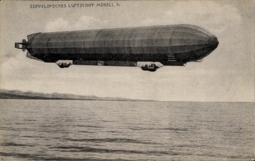 Zeppelinsches luftschiff - ak,