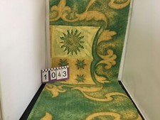 Möbelbezugsstoff Polsterstoff Dekostoff Webstruktur grün beige Wappen 1043